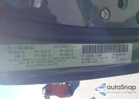 2018 Dodge Challenger Sxt z USA, uszkodzony, nr VIN 2C3CDZAG0JH317845